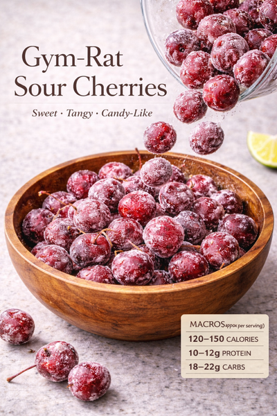 Gym rat sour cherries - healthy homemade candy recipe by LockInWithMili