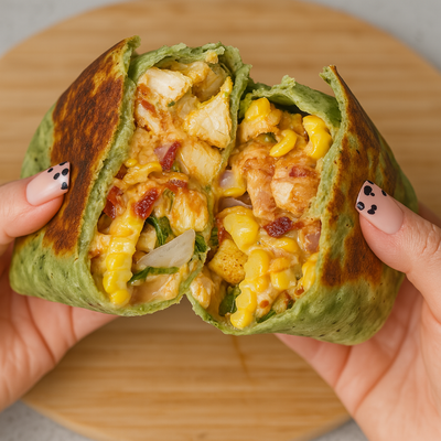 High-protein chipotle chicken burritos with rice and vegetables - macro-friendly recipe by LockInWithMili