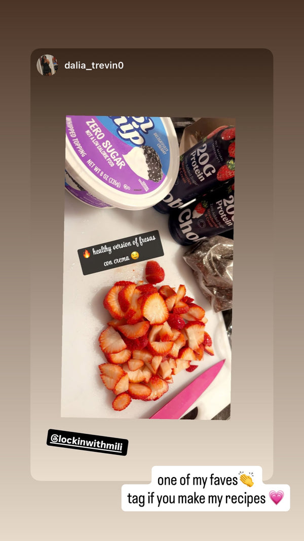 Customer making Strawberry Crème recipe