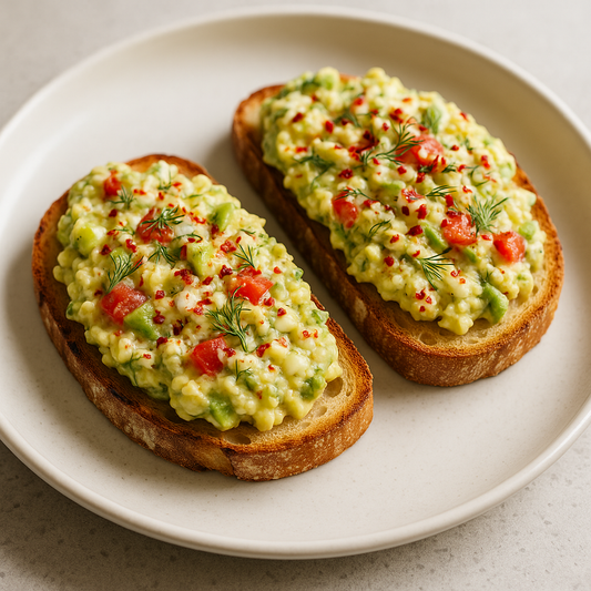 Spicy Mashed Egg & Avocado Toast